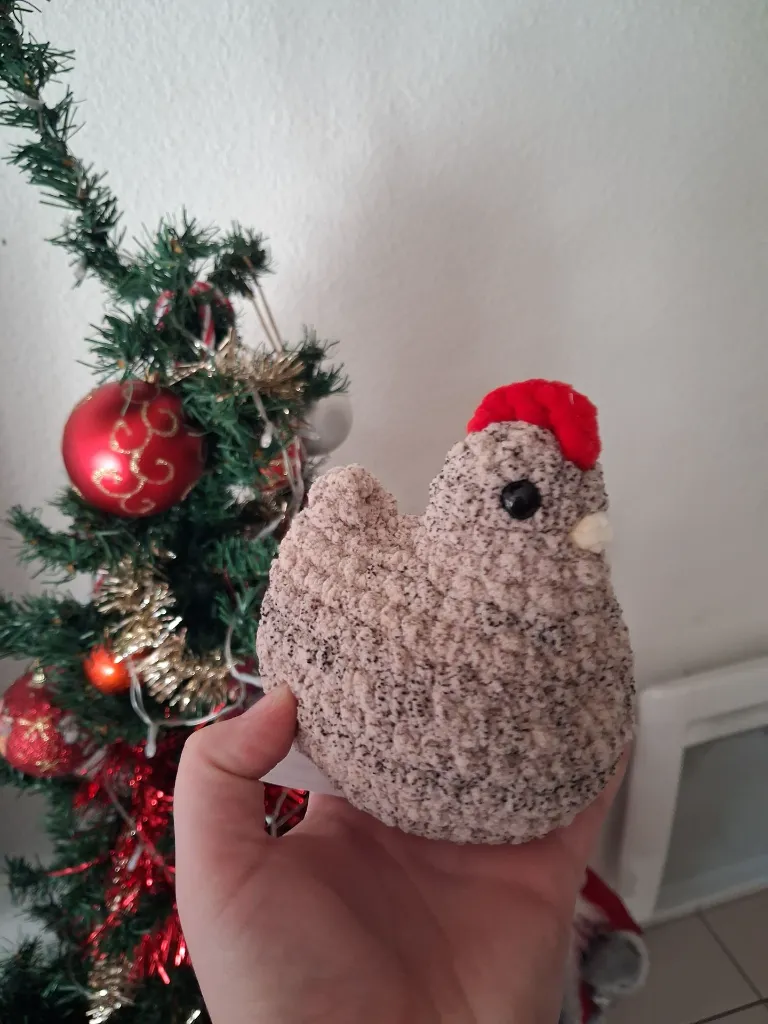 [PRODUIT5a] Doudou poule (Brune tacheter)